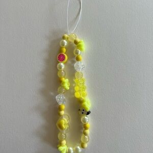 Yellow 💛🌼 Beaded Phone Charm
